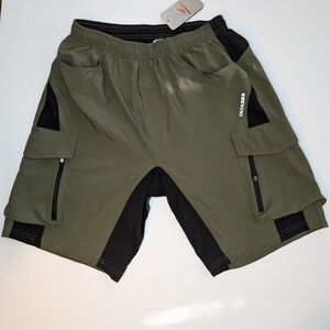 Men's Mountain Bike Shorts 3D Padded Bicycle MTB Shorts, Size Medium